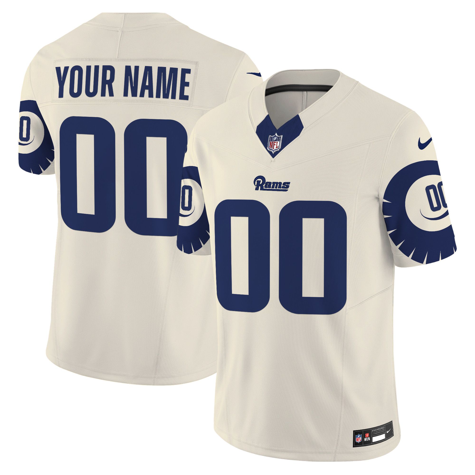 Men Los Angeles Rams Cream 2024 Nike Special Vapor Limited Custom NFL Jersey